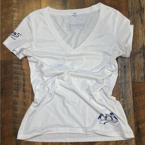 Minus5 White V-Neck Short Sleeve Tee